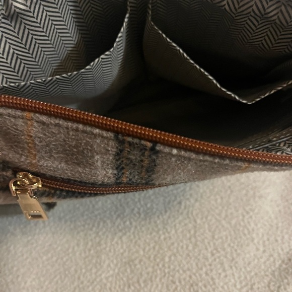 Jenn & Co Flannel Striped Shoulder Bag Purse - Picture 7 of 8